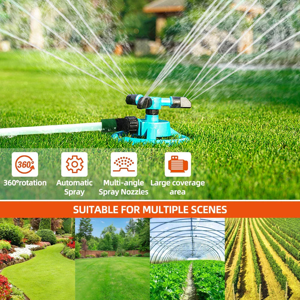 Efficient 360° Rotating Lawn Sprinkler System