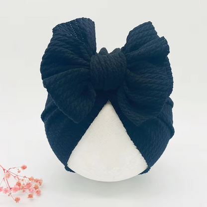 Soft Baby Beanie with Cute Bow Headband