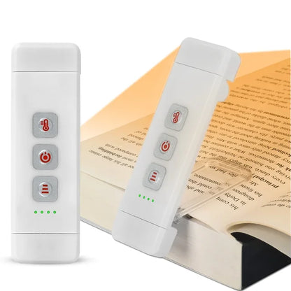 Compact LED Book Light with USB Rechargeable Clip - Befez