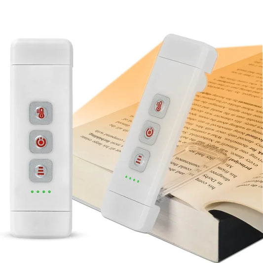 Compact LED Book Light with USB Rechargeable Clip - Befez
