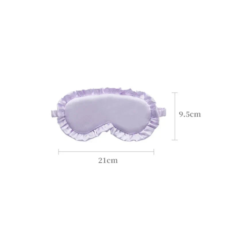 Silky Eye Mask with Ruffles for Sleep