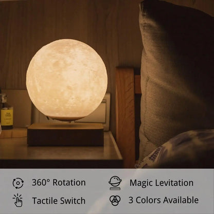 Glowing Orb Magnetic Moon Lamp with 3D LED Light