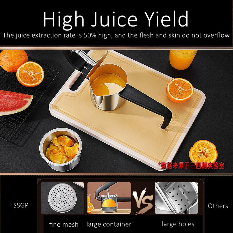 Premium Manual Citrus Juicer Stainless Steel Grinder