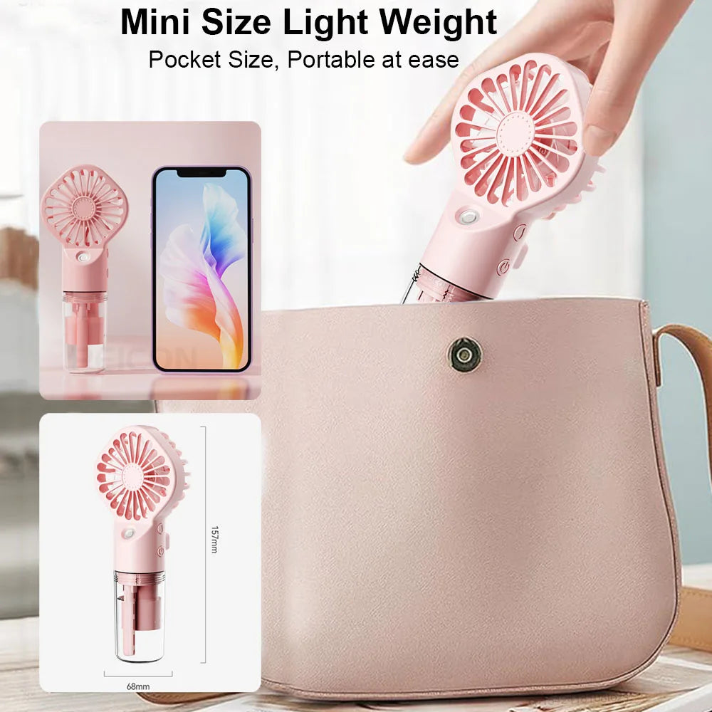 Compact Personal Misting Fan with Humidifier