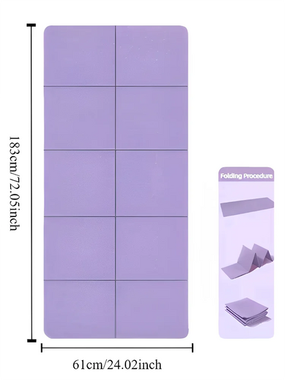 Ultra Thin Foldable Yoga Mat Non Slip Eco Friendly