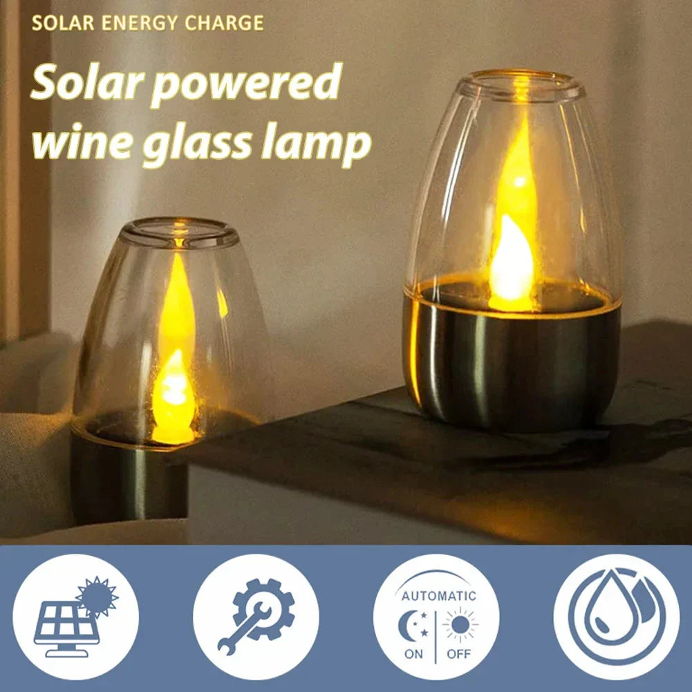 Outdoor Solar Powered LED Candle Lamp