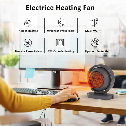 Compact Electric Space Heater 380W with Safety Feature