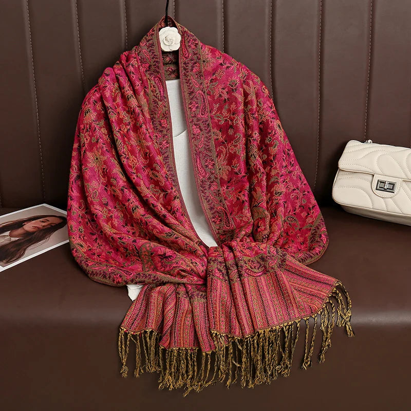 Soft Cashmere Women's Scarf Luxury Warm Print