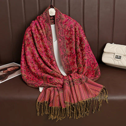 Soft Cashmere Women's Scarf Luxury Warm Print