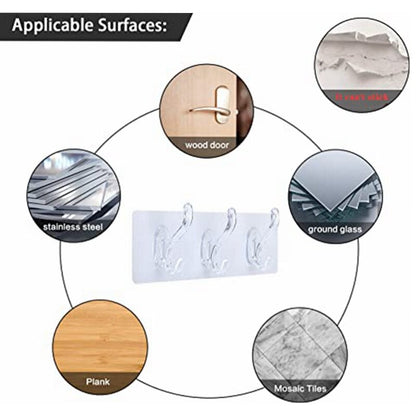 Clear Acrylic Easy Wall Hooks