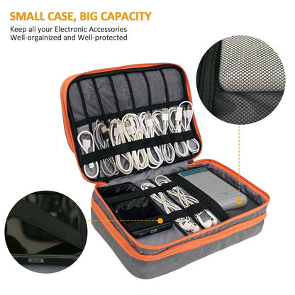 Premium Electronics Case 3-Layer Cable Organizer Bag
