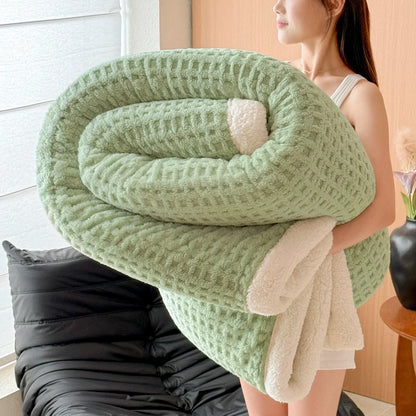 Plush Double Layer Fleece Blanket Ultra Soft Winter Throw