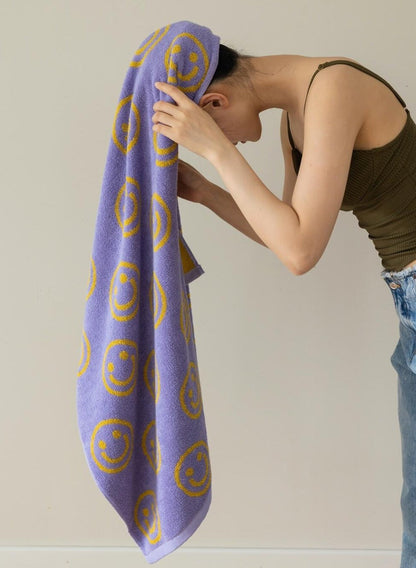 Fun Happy Face Beach Towel