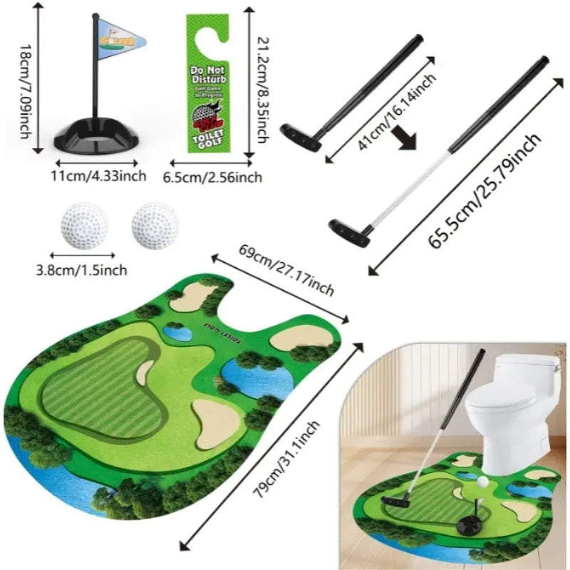 Fun Bathroom Golf Kit for Men