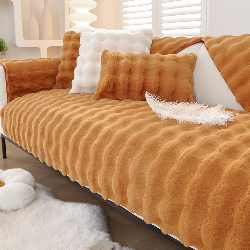 Cozy Soft Fleece Sofa Slipcover