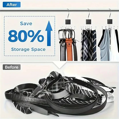 Space Saving 6-Hook Closet Organizer for Accessories
