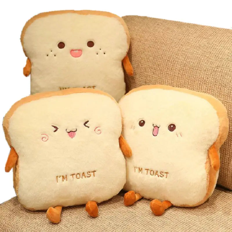 Cozy Plush Bread Shaped Hand Warmers Pillow