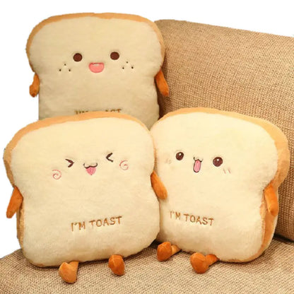 Cozy Plush Bread Shaped Hand Warmers Pillow