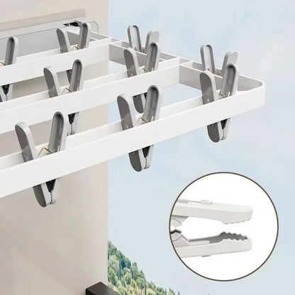 Compact Folding Wall Dryer with Towel Holder