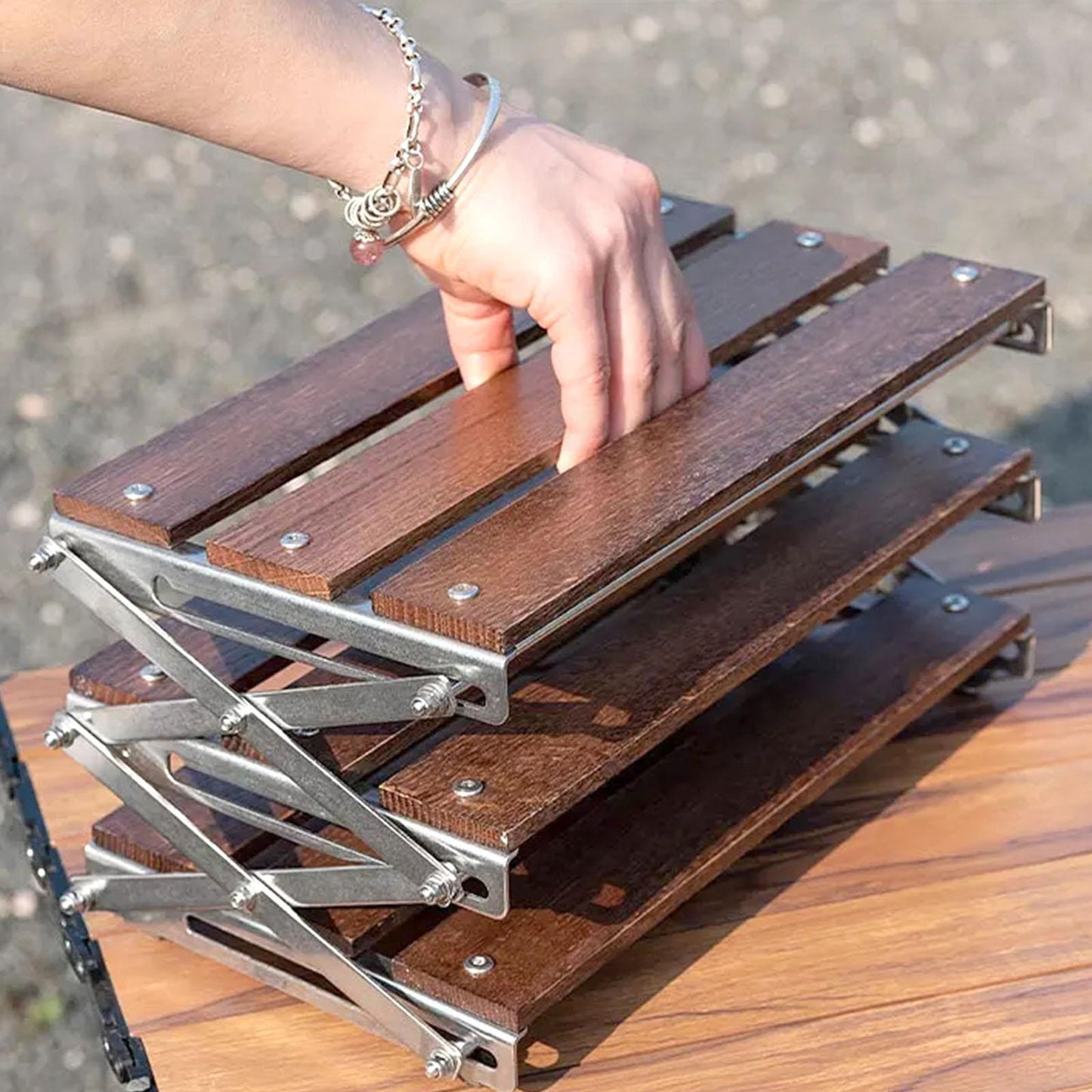 Space Saving 3-Tier Collapsible Shelf Rack