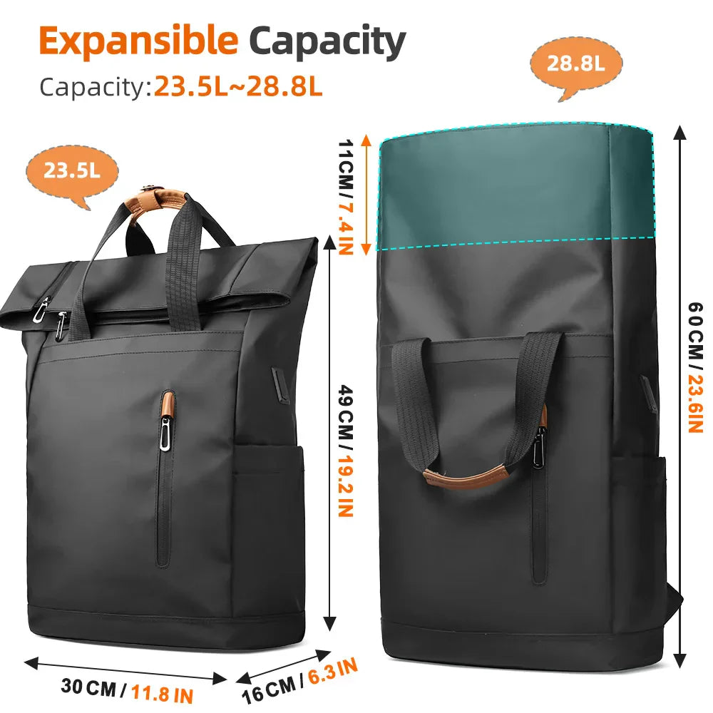 Practical Men's Travel Backpack with USB and Water Resistance