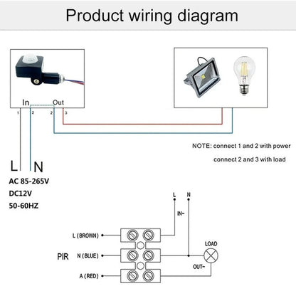 Outdoor Motion Sensor Security Lamp