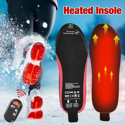 Warm Rechargeable Heated Insoles with Remote Control