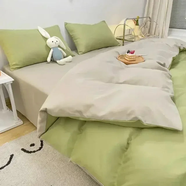 Soft Reversible Duvet Cover Set for Bed