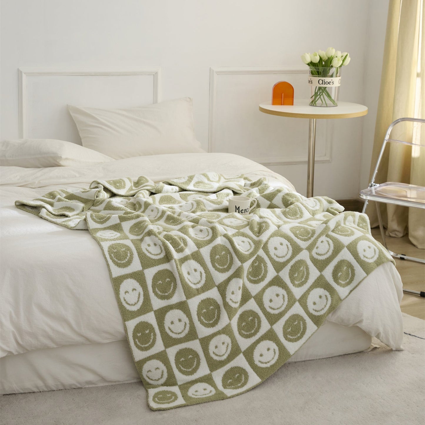 Colorful Plaid Throw Blanket