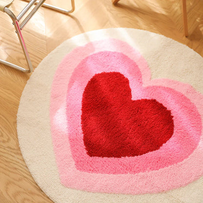 Colorful Heart Shaped Door Mat