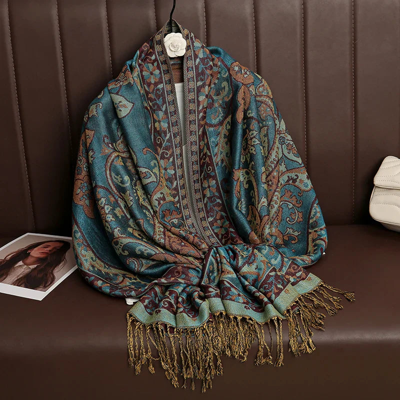 Soft Cashmere Women's Scarf Luxury Warm Print