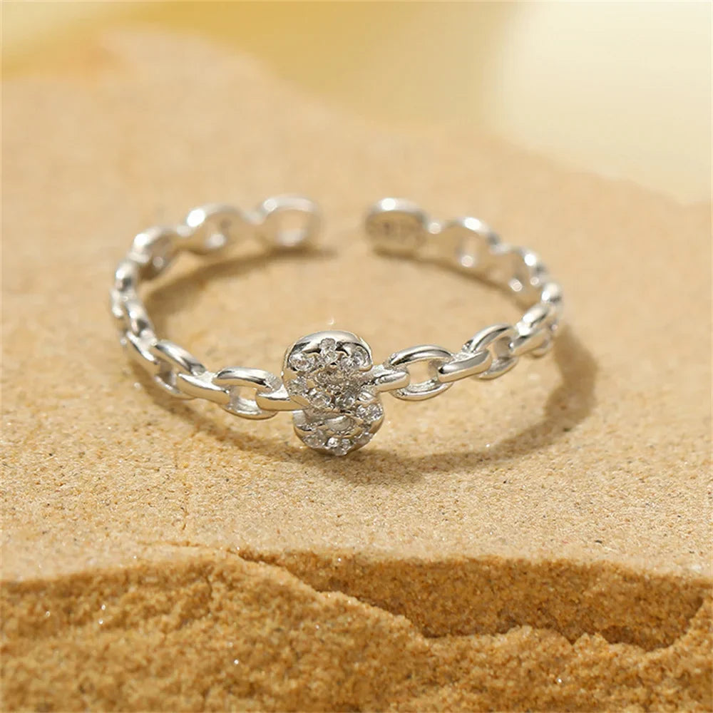 Delicate Diamond Initial Letter Ring