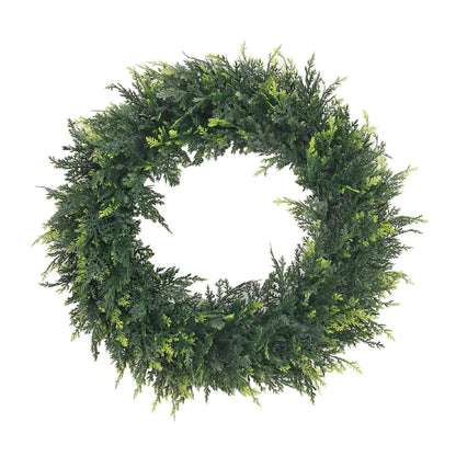 Artificial Fresh Green Wreath for Home Decor