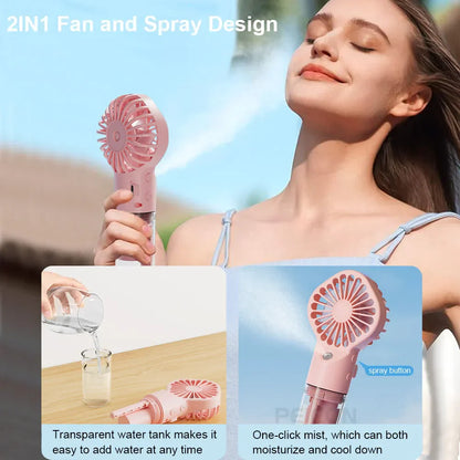Compact Personal Misting Fan with Humidifier