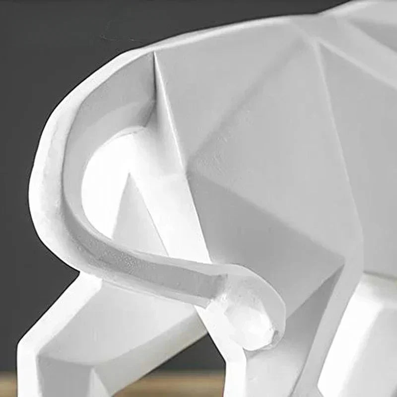 Stylish Bull Figurine Modern Resin Decor 35cm
