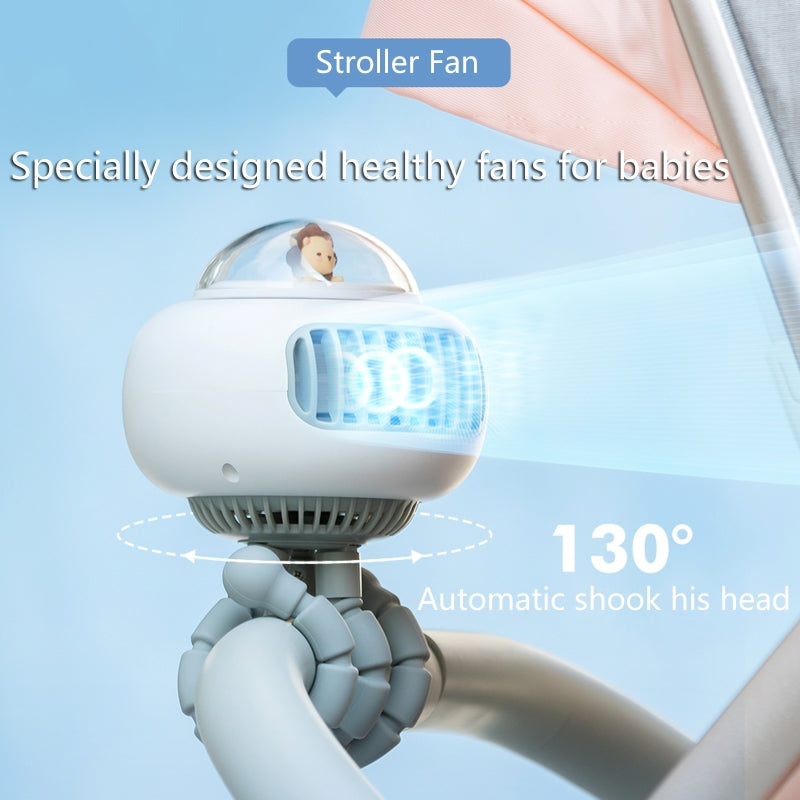 Compact Lightweight Baby Stroller Fan