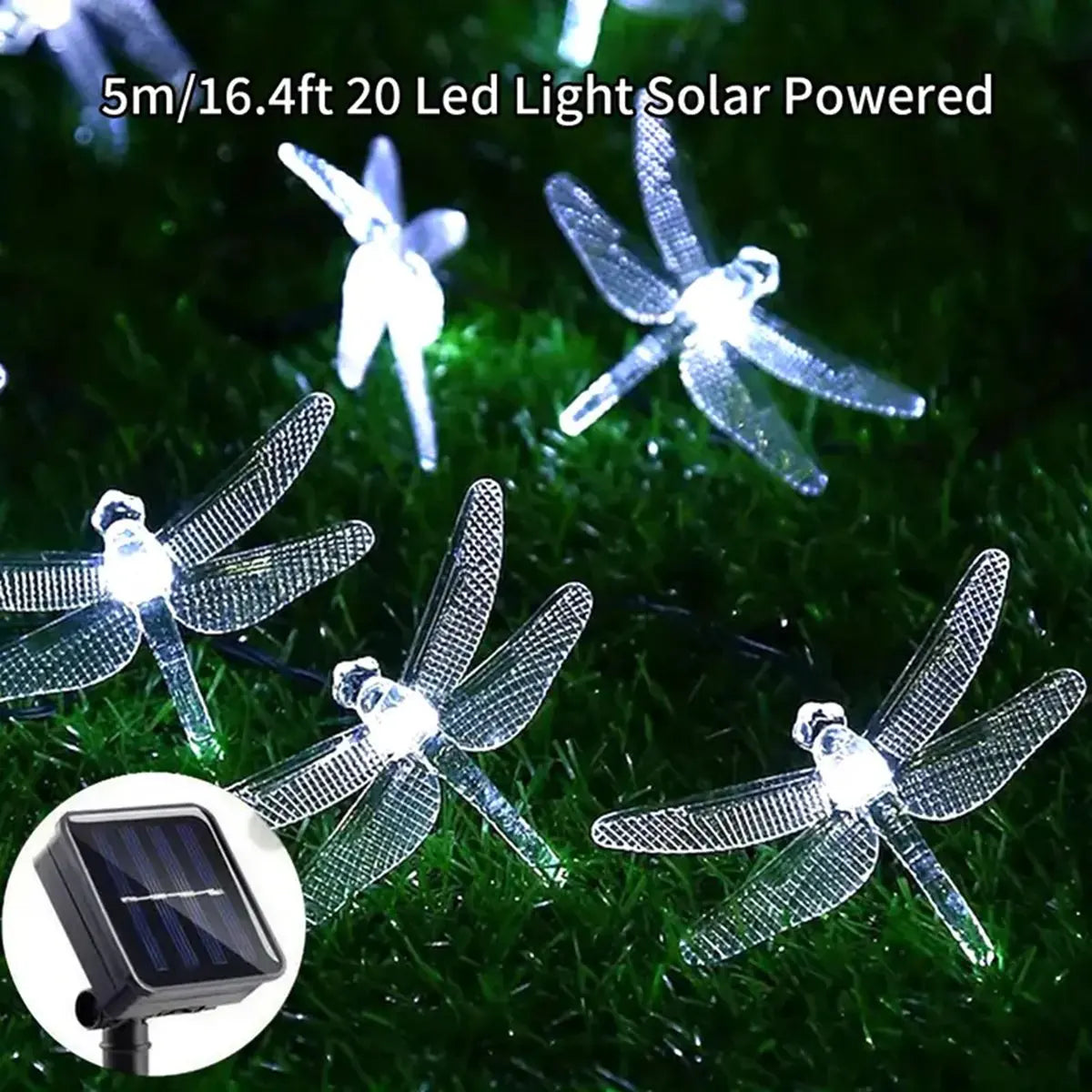 Colorful Outdoor Solar Fairy Lights 20 LEDs Waterproof
