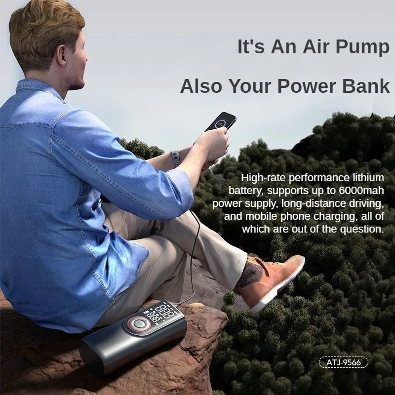 Portable Air Compressor Pump 150PSI with LED Light