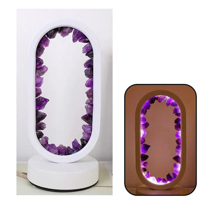 Purple Crystal Table Lamp