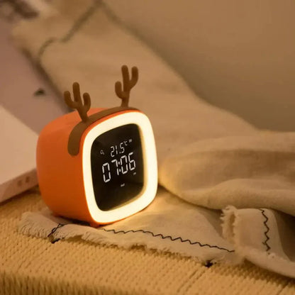 Colorful Bunny LED Clock with Nightlight for Kids Bedrooms