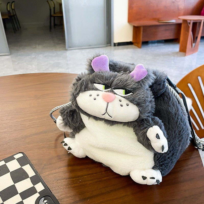 Fun Cat Plush Purse Bag