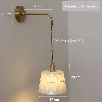 Vintage Style Japanese Wall Light with Switch