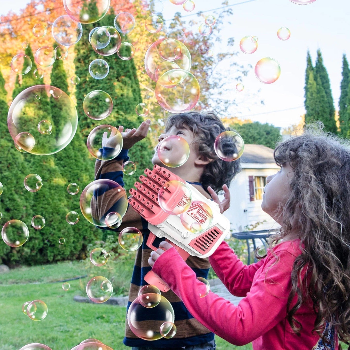 Manual Bubble Shooter Toy for Kids and Adults