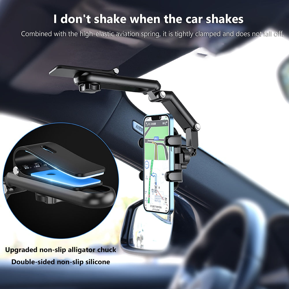 Universal Car Phone Mount Adjustable Visor Clip