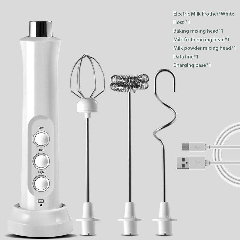 Compact 3in1 Electric Milk Frother Foam Machine - Befez