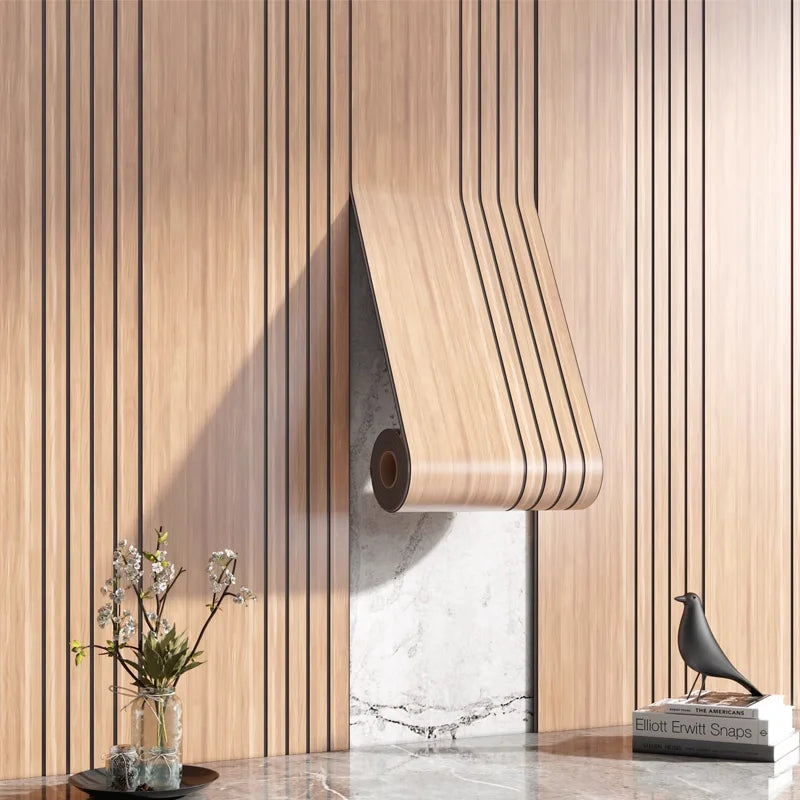 Textured Wooden Wall Stickers Decorative Panels