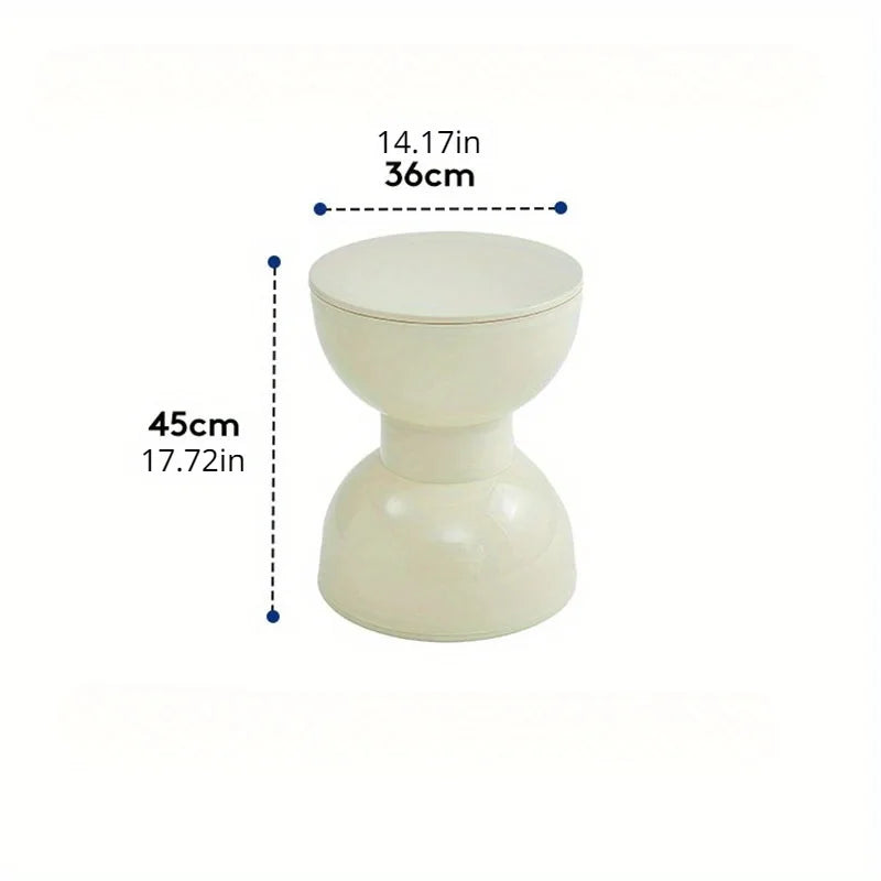 Compact Round End Table for Living Room or Hallway