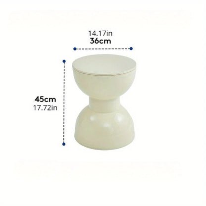 Compact Round End Table for Living Room or Hallway