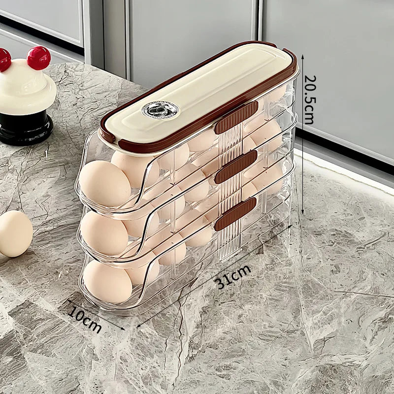 Clear Stackable Egg Tray for Fridge Storage