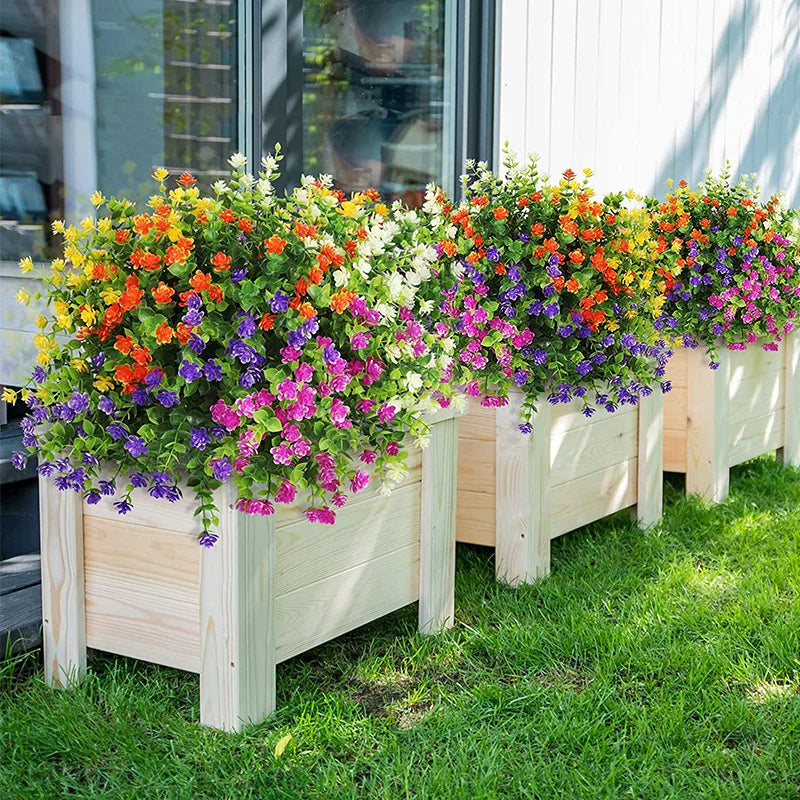 Colorful Outdoor Artificial Hanging Flowers